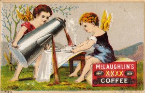 Putti vertiendo café