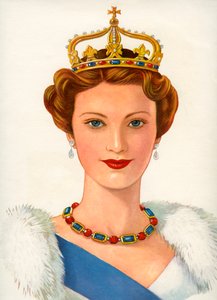 Reina con corona real de American School