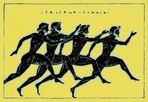 Carrera, ilustración de la Historia de Grecia de Victor Duruy, publicada en 1890 de American School