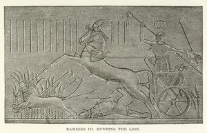 Ramsés III cazando el león