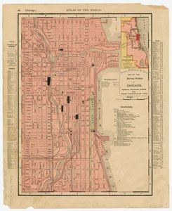 Mapa de Rand McNally  Company de la parte central de Chicago, Illinois de American School