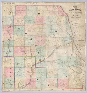 Mapa Rees de los condados de Cook y DuPage de American School