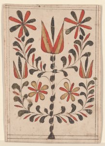 Recompensa de mérito (Belohnung), pintura Fraktur de American School