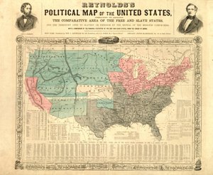 Mapa político de los Estados Unidos de Reynolds, c.1850 de American School
