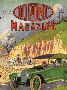 Construcción de Carreteras, portada de la revista DuPont, mayo de 1919