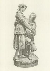 Robert Burns y Highland Mary (grabado) de American School