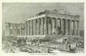 Ruinas del Partenón en Atenas de American School