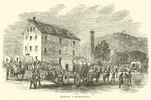 Saqueo de un molino de harina, julio 1864