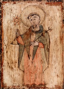 Santo sosteniendo una vela
