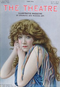 Sarah Bernhardt en el papel de la Hechicera, una obra de Sardou, ilustración de portada de la revista Theatre, junio de 1906 de American School