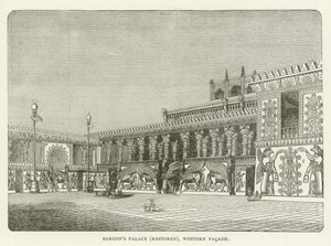 Palacio de Sargón (restaurado), fachada occidental de American School