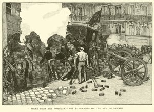 Escena de la Comuna, las barricadas de la Rue de Rennes