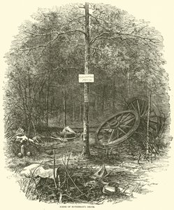 Escena de la muerte de McPherson, julio de 1864 de American School