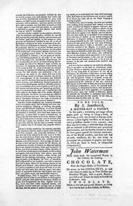 Segunda página de un cartel que describe la Ley para Bloquear el Puerto de Boston, 1774 de American School