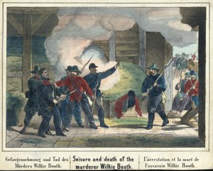 Captura y muerte del asesino Wilkie Booth, pub. 1865 de American School