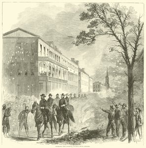 El ejército de Sherman entrando en Columbia, Carolina del Sur, febrero 1865 de American School