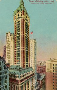 Edificio Singer, Nueva York, c.1900-09 de American School