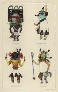 Sio Humis, Sio Humis Taamu, Sio Avatc Hoya, Wuwuyomo (litografía en color) de American School