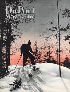 Esquí, portada de la revista DuPont, febrero 1924