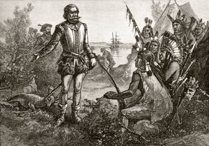 Smith comerciando con los indios, de 