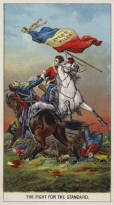 Soldados luchando a caballo de American School