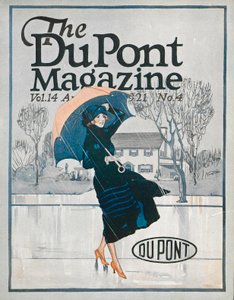 Algo nuevo en ropa deportiva, portada de la revista DuPont, abril 1921