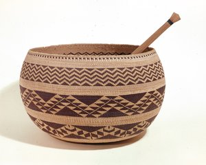 Cesta de cocina nativa del suroeste de América (fibra tejida)