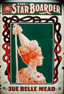 Póster del Teatro Star Boarder con la actriz Sue Belle Mead, c.1900