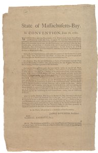 Estado de Massachusetts en Convención, Constitución del Estado, 16 de junio de 1780 de American School