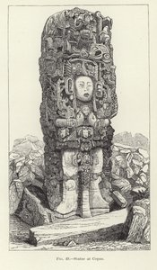 Estatua en Copán de American School