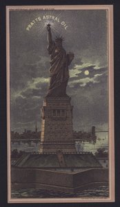 Estatua de la Libertad de noche, Pratts Astral Oil de American School