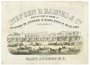 Stephen D. Barnes & Co. Plantadores de ostras y mayoristas, depósito no. 4 al pie de Broome Street