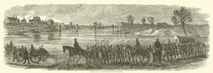 Gran División de Sumner cruzando el Rappahannock, diciembre 1862 de American School