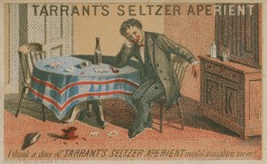 Tarrants Seltzer Aperient, tarjeta comercial de American School
