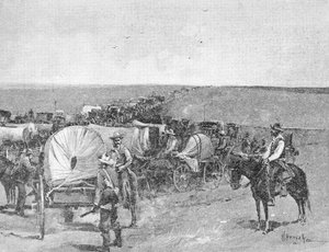Diez Minutos Antes de la Gran Carrera, en la Línea Sur de la Reserva Escolar India, Cerca de Arkansas City, 16 de Septiembre de 1893 de American School