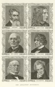 El Movimiento Abolicionista, John Brown, Harriet B Stowe, William L Garrison, Charles Sumner, Horace Greeley, William Wilberforce de American School