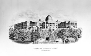 El Capitolio de los Estados Unidos, Washington D.C., c. 1852 de American School