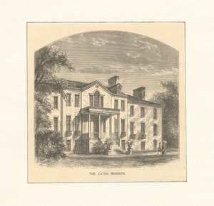 La Mansión Caton, c.1870 (grabado) de American School