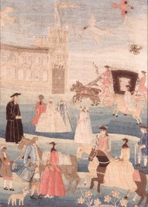 El tapiz de la boda Chandler, c.1756 de American School