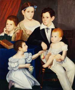 Los hijos del Dr. Elias Ogden, Natchez, Mississippi (óleo sobre lienzo) de American School