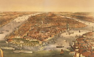 La Ciudad de Nueva York, pub. por Currier e Ives, 1870