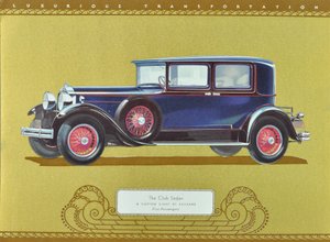 The Club Sedan, A Custom Eight by Packard, pub.1930 (litografía en color) de American School