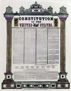 La Constitución de los Estados Unidos de América firmada en 1787, aplicada en 1789 de American School