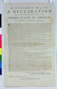 La Declaración de Independencia, impresa por Hugh Gaine, 1776