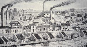 La Planta de Pólvora Du Pont, en el río Brandywine de American School