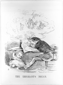 El sueño de los emigrantes, publicado en Yankee Doodle, 20 de marzo de 1847 de American School