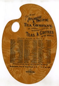 The Great Atlantic & Pacific Tea Company, Los mayores importadores y minoristas de tés y cafés del mundo (paleta de madera impresa)
