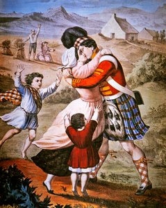 El regreso del montañés, publicado por Currier & Ives de American School