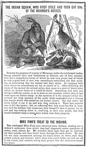 La India Squaw, que Primero Robó y Luego Comió uno de los Caballos de los Mormones, de Crocketts Almanac, 1852 de American School