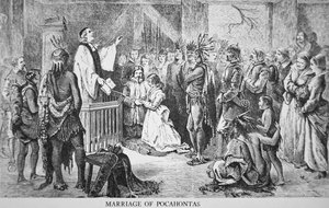 El matrimonio de Pocahontas (c.1595-1617) 1614